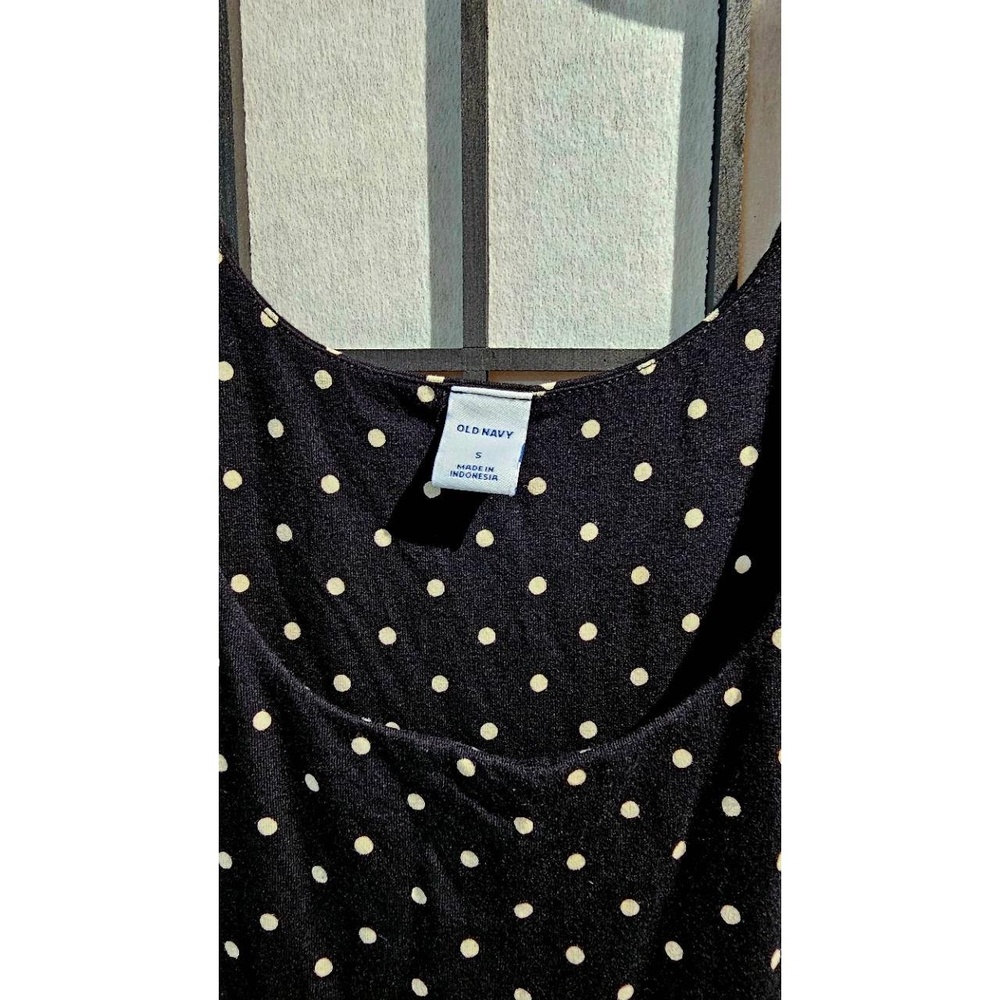 OLD NAVY Womens Dress Size S Black White Polka Dot Sleeveless Scoop Neck - Picture 3 of 5